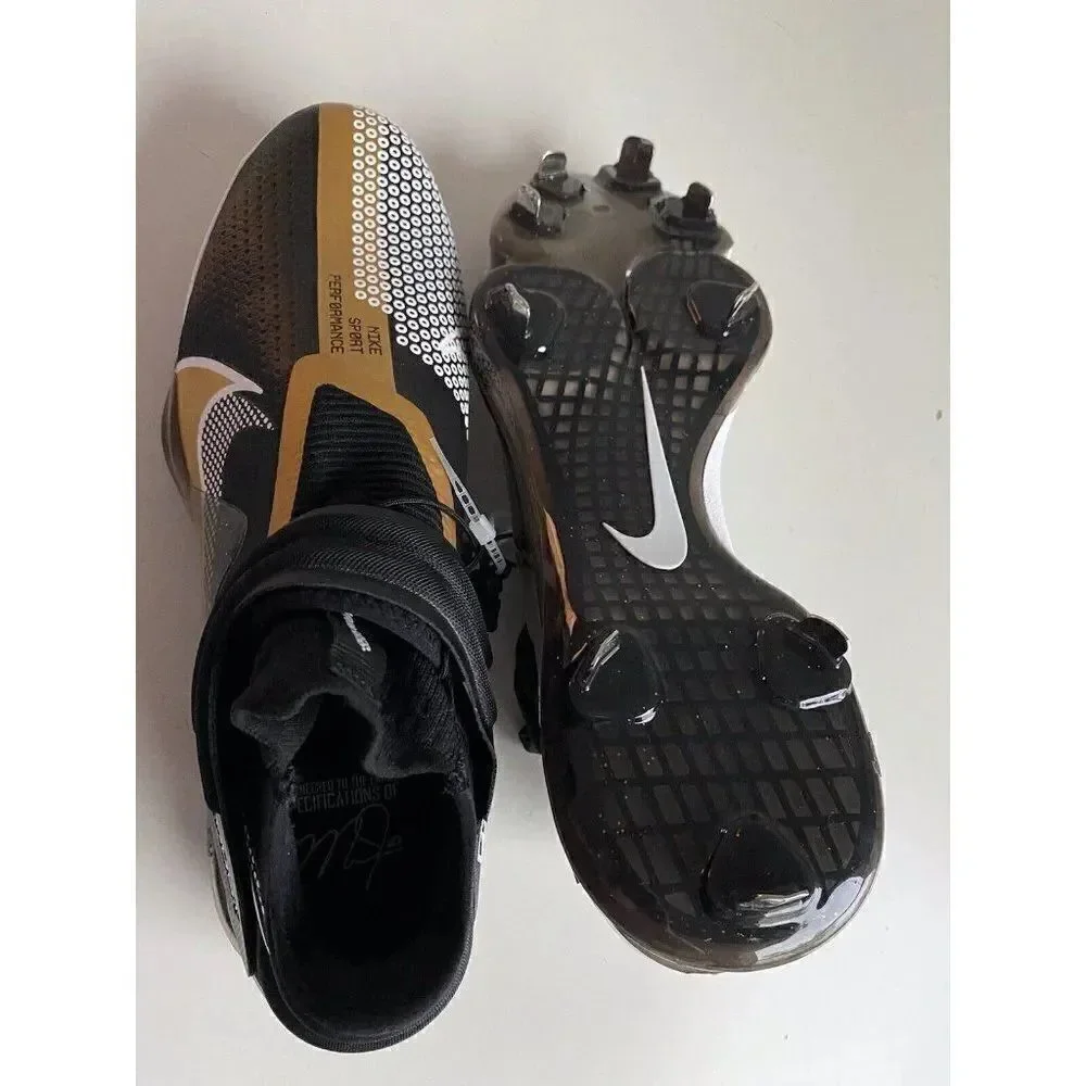 Nike Force Zoom Trout‎ 7 Baseball Cleats Black Gold White CI3134-012 Size 13.5